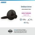 thumbnail image 3 of Schlage F170DEL716LH Delfayo Lever with Standard Trim One Sided Non-Turning Dummy Door Handle, Aged Bronze, 3 of 5