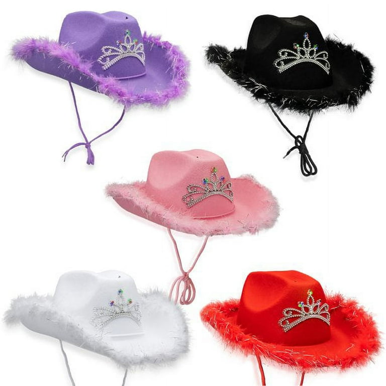 Adult High Crown Western Hats - Party Wear - 12 Pieces