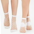 thumbnail image 5 of Women's Sheer Socks with Mesh Polka Dot Cute Casual Ankle Socks Ultra Thin Nylon Stocking 3-5Pairs, 5 of 7