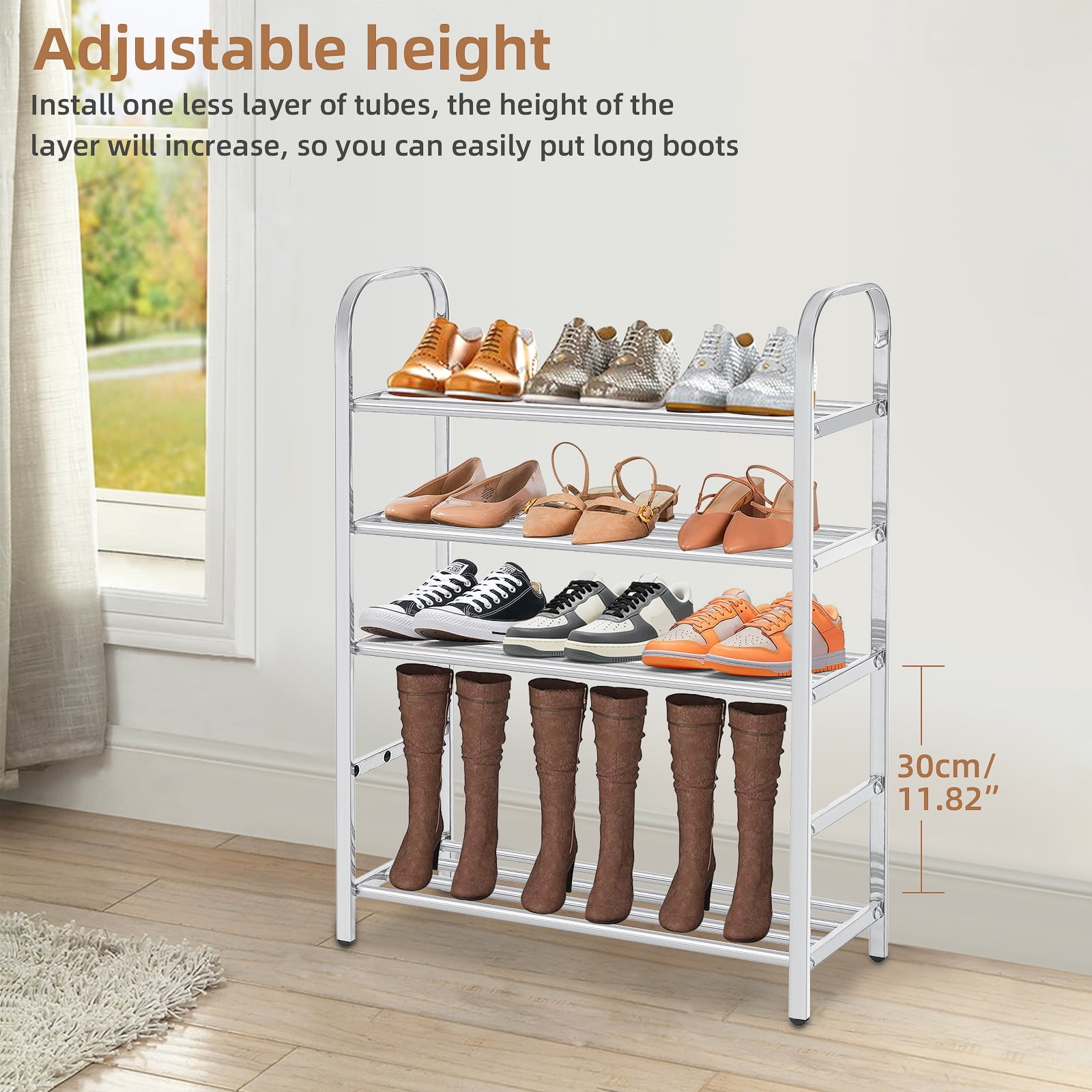 HITHIM 5 Tier Long Shoe Rack,Stackable Wide Shoe Shelf for Shoe  Storage,Sturdy Shoe Stand,Non-Woven Fabric Shoe Organizer for  Closet,Upgrade Shoe Holder for Entryway, Doorway and Bedroom - Yahoo  Shopping