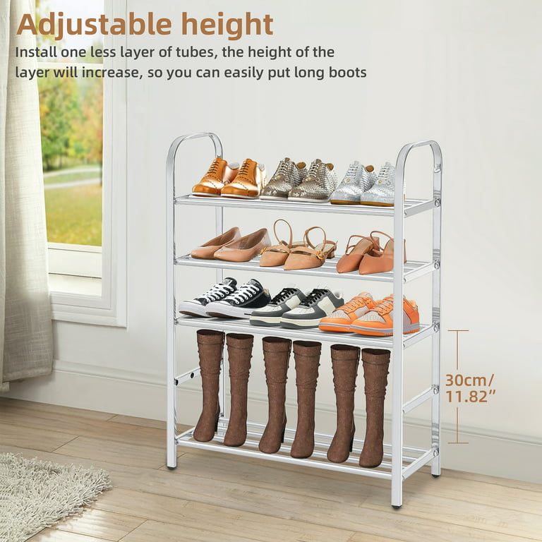 Shoe Rack for Entryway Metal Shoe Racks with Boots Storage for 18