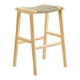 thumbnail image 3 of Bar Stool Chair Barstool, Set of 2, Natural, Wood, Pub Cafe Bistro Dining Kitchen Hospitality Restaurant, Modern Contemporary HB36087, 3 of 10