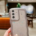 thumbnail image 6 of for Samsung Galaxy S24 FE Case 6.7" Glitter Clear Bling Shiny Star Sequin Transparent Matte Cute Curly Wavy Non-Slip Camera Lens Protect Soft Silicone Aesthetic Phone Cover for Women (Black), 6 of 12