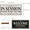 thumbnail image 2 of Double Printed Wood Hanging Wall Decorations for Home Decoration Rectangle with Word In Session & Welcome 300x150x5mm, 2 of 9