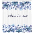 thumbnail image 3 of Ambesonne Watercolor Shower Curtain, Blue Flowers Leaves, 69"Wx75"L, Royal Blue Pale Blue, 3 of 3