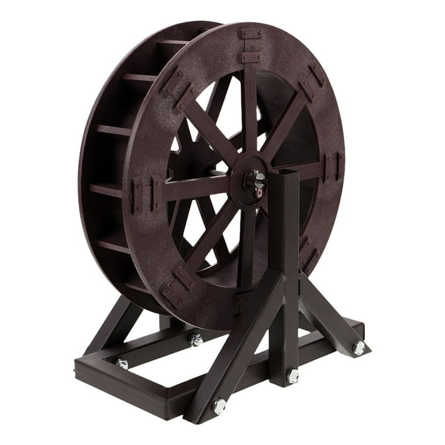 UPGRATOR Coffee Tabletop Water Wheel Fountain Decor with Silent Water Flow for Fish Tank and Office