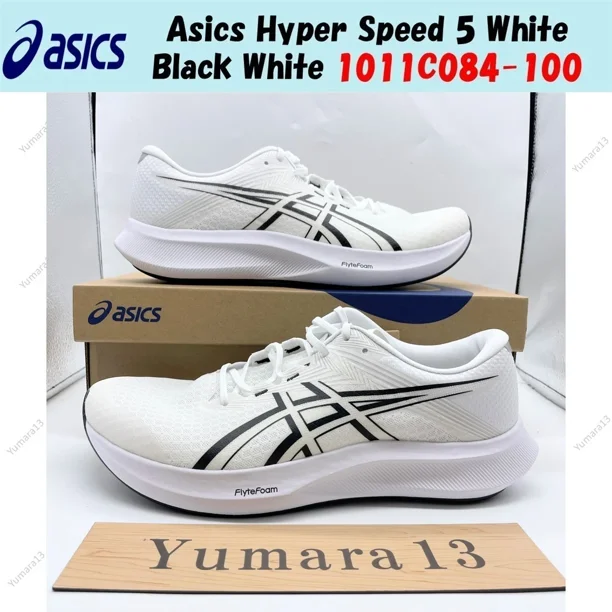 Asics Hyper Speed 5 White Black White 1011C084-100 Men's Size