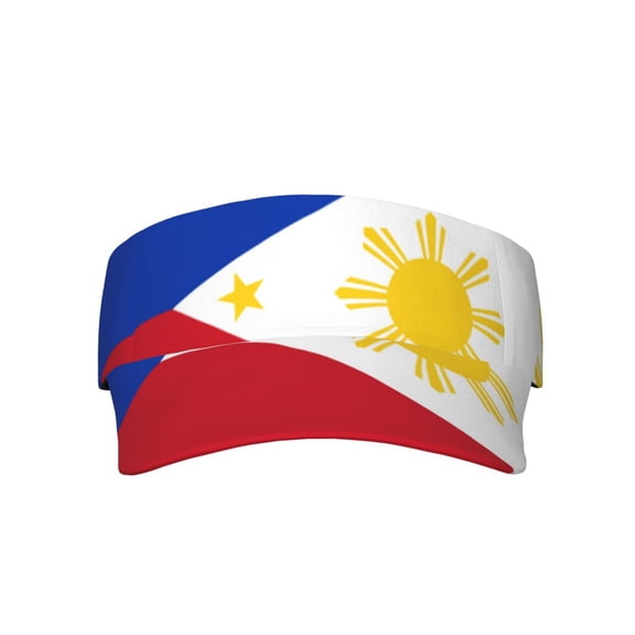 Philippines Flag Visor Hats Adjustable Beach Sun Visors Sports Outdoor Visor For Women Men