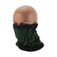 thumbnail image 1 of Máscara Facial de Paquete a la Mitad de Unique Bargains, Nailon, Patrón Panal, Mantiene Caliente, Transpirable, Negro Verde, 1 Pcs, 1 of 6