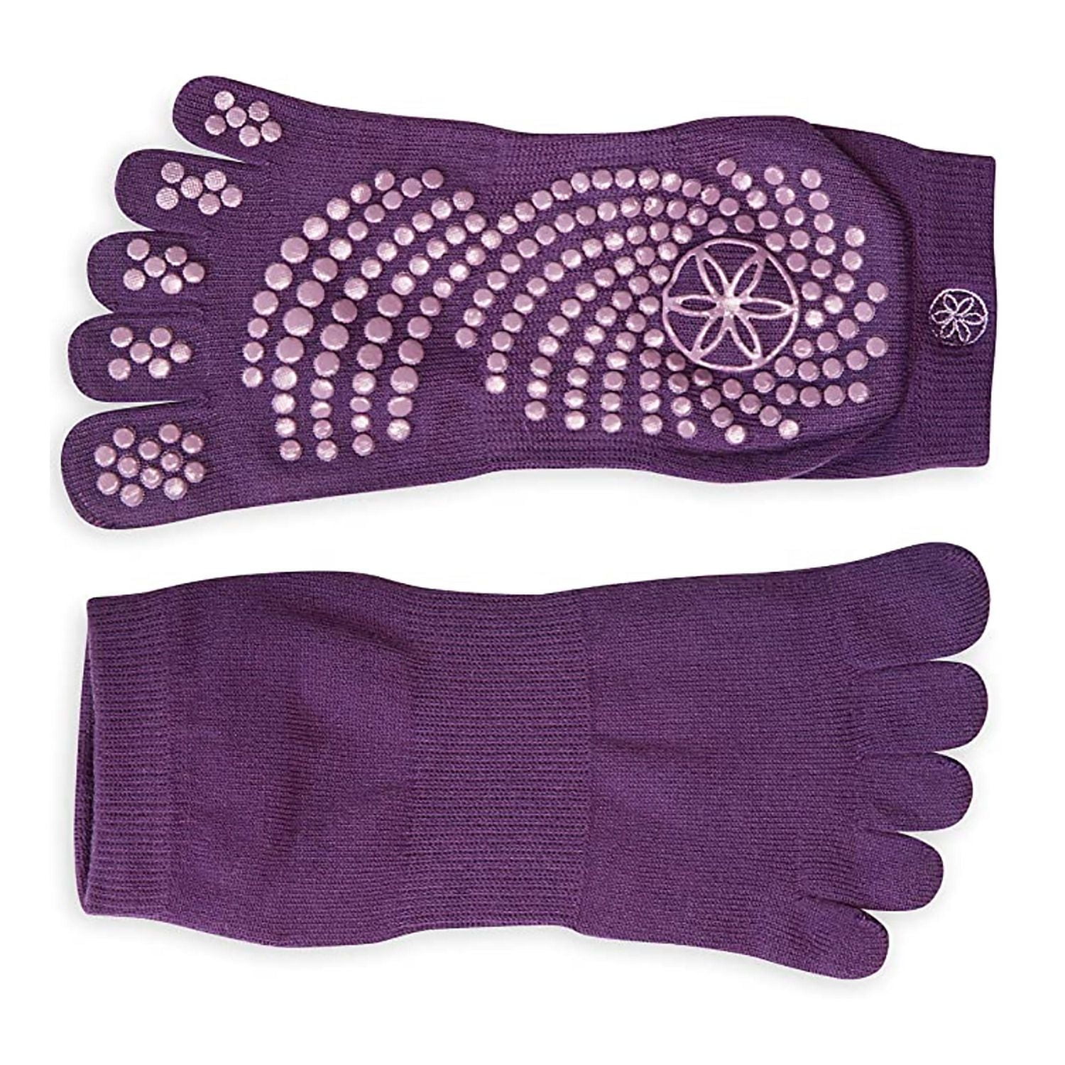 Gaiam Grippy Yoga Socks - S/M - Sparkling Grape