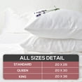 thumbnail image 3 of Superity Linen Pillow Cases King Size - Envelope Enclosure - 2 Pack - 100% Soft and Comfortable Premium Cotton - White, 3 of 9
