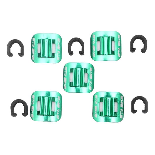 Abrazaderas de Bicicleta de 5 Uds, Accesorios de Abrazaderas de Guía de Manguera de Carcasa de Bicicleta de Montaña de Carretera para Cables de Cambio Verde DYNWAVEMX Clip de fijación de línea de freno de bicicleta
