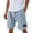 Sky Blue -BO15, variant on Nestiefly Men's Cotton Linen Shorts with Comfort Stretch Casual Easy Elastic Waist Drawstring Shorts Lightweight for Summer Beach Army Green 2XL