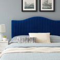 thumbnail image 5 of Tufted Platform Bed Frame, King Size, Velvet, Blue Navy, Modern Contemporary Urban Design, Bedroom Master Guest Suite, 5 of 10