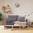 thumbnail image 2 of HOMCOM Modern Upholstered Loveseat Sofa for Bedroom, Compact Design, 2 of 10