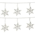thumbnail image 2 of 100 Clear Twinkling Snowflake Icicle Christmas Lights - 8.6 ft White Wire, 2 of 7