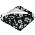 thumbnail image 2 of Salouo Daisies Flowers Print Bed Blankets,Flannel Blanket Comfortable Air Conditioning Blanket Lightweight Blanket for Sofa Bed Travel & Couch -40"x30", 2 of 8
