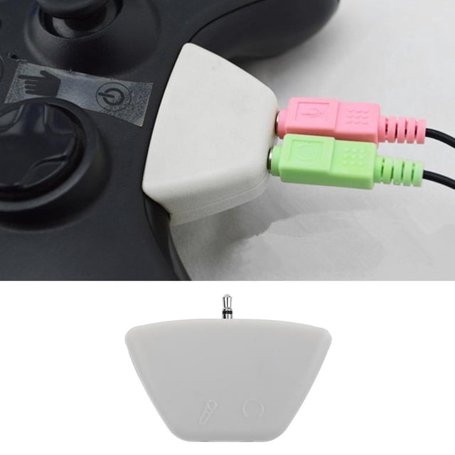Auricular de micrófono Jack de 3,5 mm a adaptador de audio de 2,5 mm para Xbox 360 (blanco)