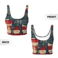 thumbnail image 5 of Picia Vintage American Flag Elephant Sports Bra for Women,Padded Strappy Sports Bras Medium Support Yoga Bra with Removable Cups,Running Yoga Bra-Small, 5 of 9