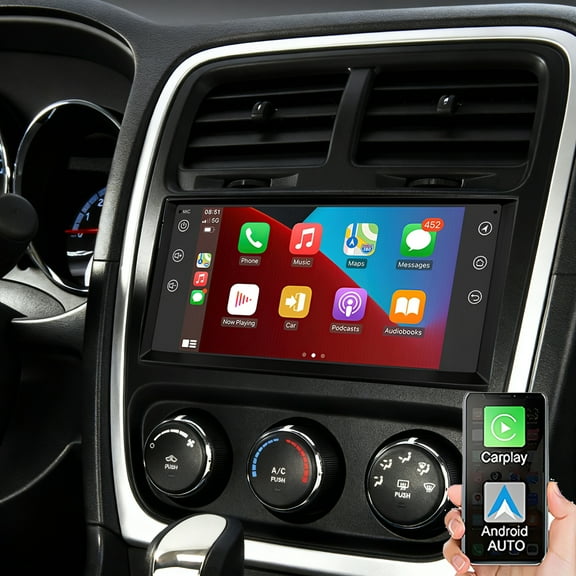 Gsuatey Car Radio for Dodge Caliber 2009-2011 with Wireless Carplay Android Auto, 7 Inch Car Stereo with Mirror Link Bluetooth FM/RDS WiFi GPS EQ DSP SWC AHD Backup Camera