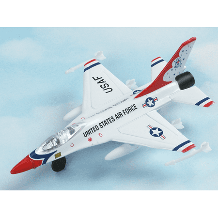 Hot Wings F-16 Thunderbird Die Cast Collectible Plane with Connectible Runway #1 Seller in Aviation Museums Nationwide