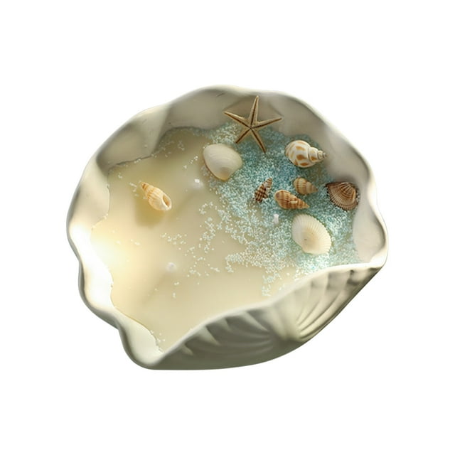 Velas naturales, vela de gel de cera de soja con aceite, velas decorativas, velas terapéuticas para mujeres, vela antiestrés de concha.