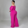 thumbnail image 4 of AURA Women One Shoulder Jumpsuit Plus Size High Waist Wide Leg Casual Elegant Outfit, 4 of 6