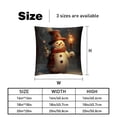 thumbnail image 5 of Snowman Pillows Set of 2 | Decorative Covers Pillows with Unique Patterns | Available in 16x16, 18x18, and 20x20 Inches | for Home Decor and Gifting, 5 of 6