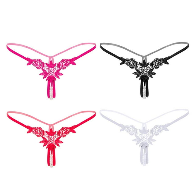 Paquete De 4 Sin Entrepierna Para Mujer, Ropa Interior Con Espalda En T, Tangas, Lencería