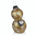 thumbnail image 4 of Alpine Corporation XL Merry Christmas Ornaments  36"L x 24"W x 48"H with 8 Warm White LED Lights and Timer for Holiday Decor, Gold, 4 of 13