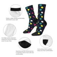thumbnail image 3 of Rateoe Colorful Ping Pong Rackets for Women Casual Calf Socks - Cute Crew Socks - Thin Soft Above Ankle Socks Size 5-11, 3 of 6
