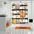 thumbnail image 6 of Uutvery Fall Pumpkin Shower Curtain, Autumn Thanksgiving Day Bathroom Curtain,Pumpkin Maple Leaves Shower Curtain,Fall Watercolor Pumpkins Shower Curtain for Bathroom with 12 Hooks 71x71 Inch, 6 of 6