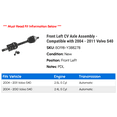 thumbnail image 2 of Front Left CV Axle Assembly - Compatible with 2004 - 2011 Volvo S40 2005 2006 2007 2008 2009 2010, 2 of 2