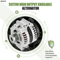 thumbnail image 2 of SCITOO Alternator ABO0391 12-31-7-550-968 11301 Fit for BMW 2008-2013 3.0L For BMW 323i 2007-2009 2.5L For BMW X3 2007-2009 3.0L FOR 2008-2013 BMW 128i 180AMP 12V, 2 of 5