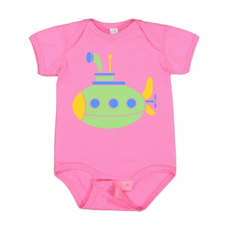 

Inktastic Cute Green Submarine Gift Baby Boy or Baby Girl Bodysuit