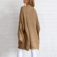 thumbnail image 4 of CHUANK Womens Patchwork Cardigan Long Sleeve Open Front Knit Sweaters Coat Pockets Yellow M, 4 of 4