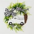 thumbnail image 2 of Rdhnmea Christmas Wreath Artificial White Truck Indoor Outdoor Decorative Garland Window Door Hanging Party Favor Xmas Decor, 2 of 7