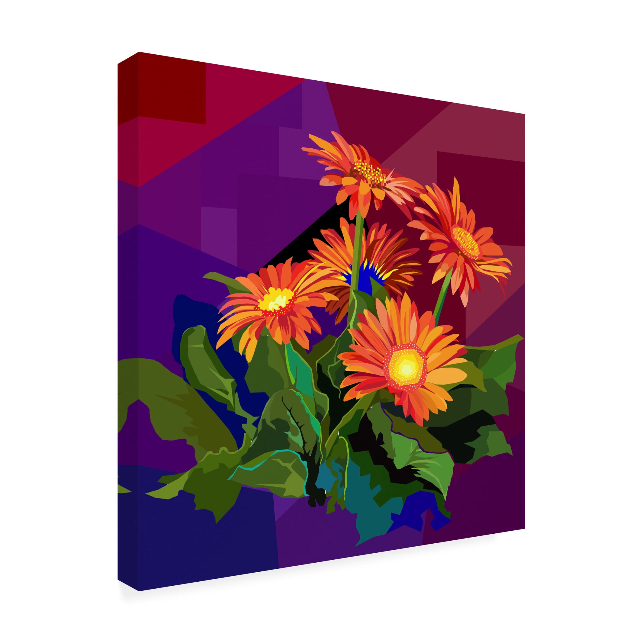 Canvas Wall Art - Surapol Pansanit 'Flower' Wall Art for Living Room, Bedroom, or Office Décor by Trademark Fine Art - 35 x 35 Inches
