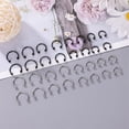 thumbnail image 2 of 24PCS 16G Surgical Steel Nose Septum Horseshoe Hoop Earring Eyebrow Tragus Lip Piercing Ring, 2 of 5