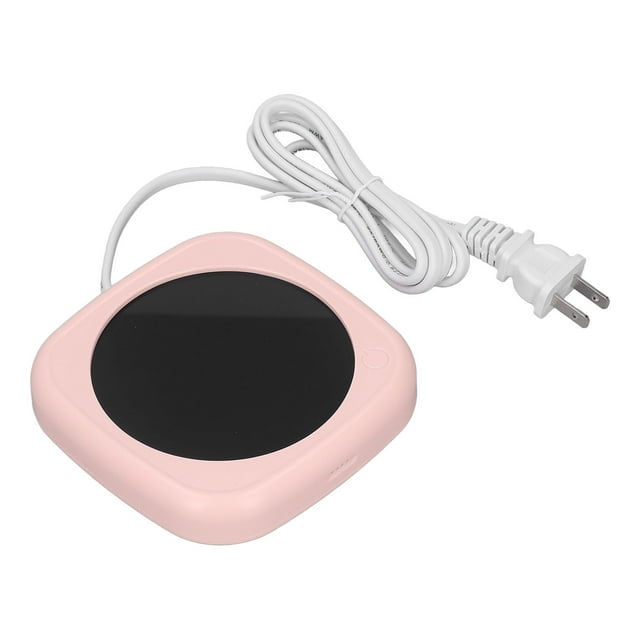 Electric Cup Warmer, Cup Warmer Heating Plate Low Power Consumption Compact Automatic Power Off For Nightstands Pink