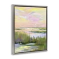 thumbnail image 3 of Stupell Industries Soft Pink Marshland Sunrise Landscape & Nature Painting Gray Floater Framed Canvas Art Print Wall Art, 17 x 21, 3 of 9