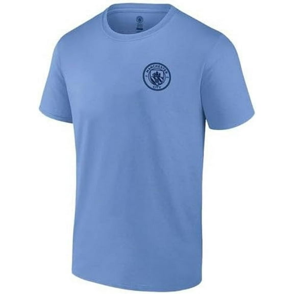 Icon Sports Officially Licensed Manchester City Cotton Tee T-Shirts [Light Blue, Small]