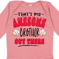 thumbnail image 4 of Inktastic That's My Awesome Brother out There with Baseballs Boys or Girls Long Sleeve Baby Bodysuit, 4 of 5