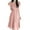 Pink, variant on ZANZEA Polyester Short Sleeve V-Neck With Back Zipper Mid-Calf Length Dresses Womens