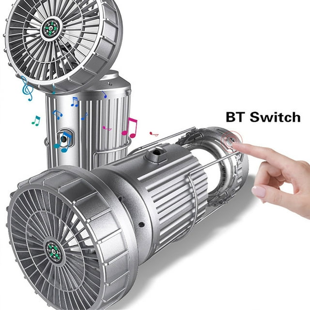 B Outdoor Multi Tool Lantern Fan Led Light Rechargeable Battery Power Camping Essential