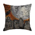 thumbnail image 1 of Bearachild Funda de almohada Dormitorio Prop Cremallera oculta Decoración de Halloween Funda de almohada Patrón de calabaza Funda de cojín para sofá Decoración del hogar seis SXYM42 Bearachild HA060851-06B, 1 of 6