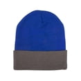 thumbnail image 1 of Two Tone Cuff Beanie - Royal/Grey, 1 of 2