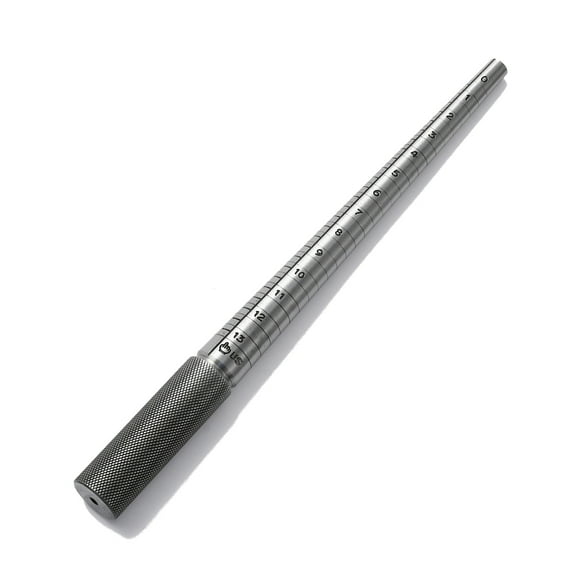Steel Ring Sizer Mandrel Ring Gauge Platinum 29.3x2.45cm