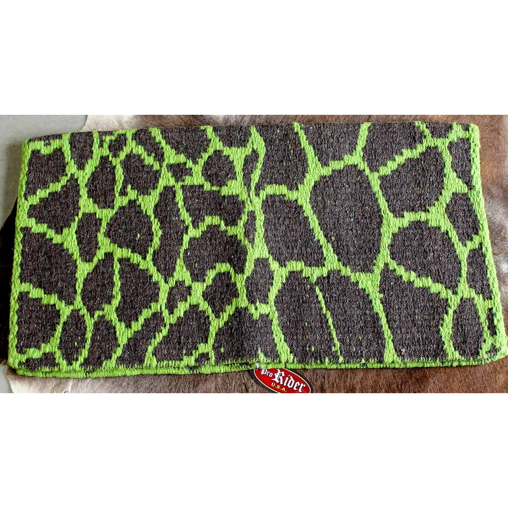 Horse Wool Western Show Trail SADDLE BLANKET Rodeo Pad Rug Lime Green