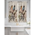 thumbnail image 3 of Living Room Curtains 72 Inches length, Country Birds Window Treatment Curtain Drapes, Envelope Postmark Vintage Farmhouse Botancial Light Filtering Drapes for Bedroom Laundry Room, 52"x72", 2 Panels, 3 of 7